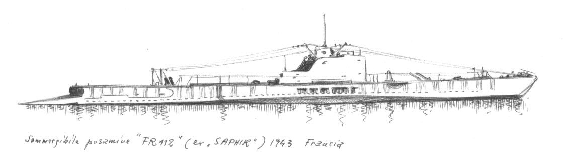 1943 - Sommergibile posamine FR 112 - ex 'Saphir'